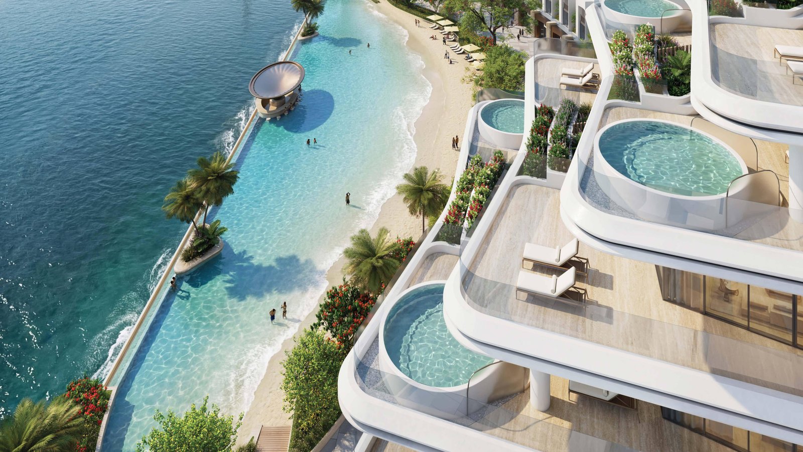 Elegant residences at River Cove Residences Sobha City Abu Dhabi showcasing contemporary architecture and premium community living.